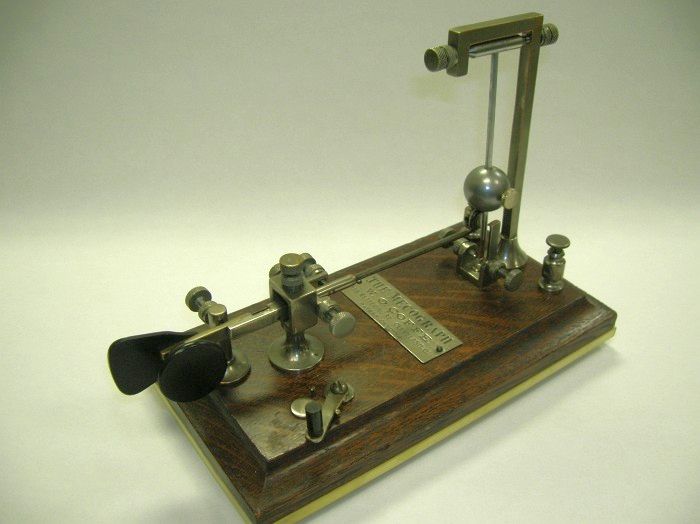 Clé Télégraphique Vintage Mecograph Co. Model 3 En Laiton - Année 1906, N° Série 2481 - Occasion Manque Pièces